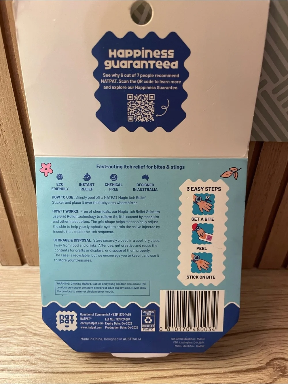 Blue Itch Relief Stickers - Non-Medicated Bite Relief